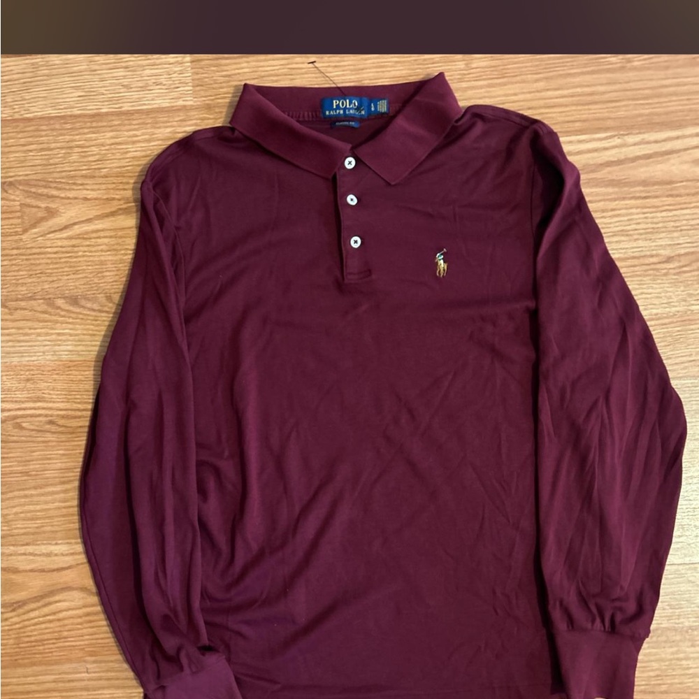 Women’s Ralph Lauren Long-Sleeve Polo in Burgundy